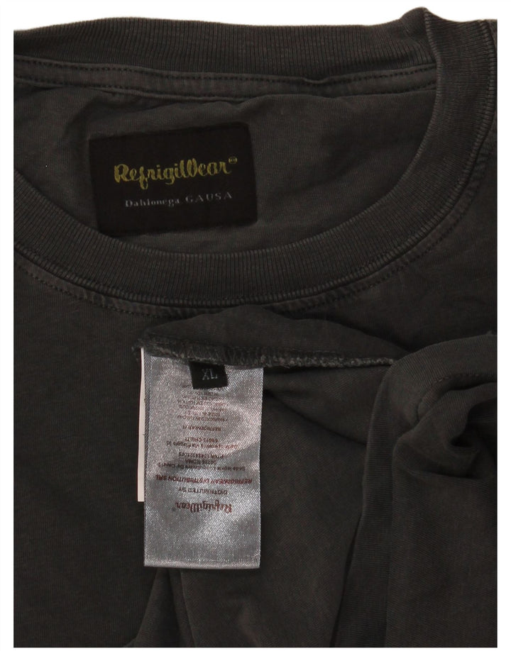 Camiseta masculina Refrigiwear Top XL algodão cinza