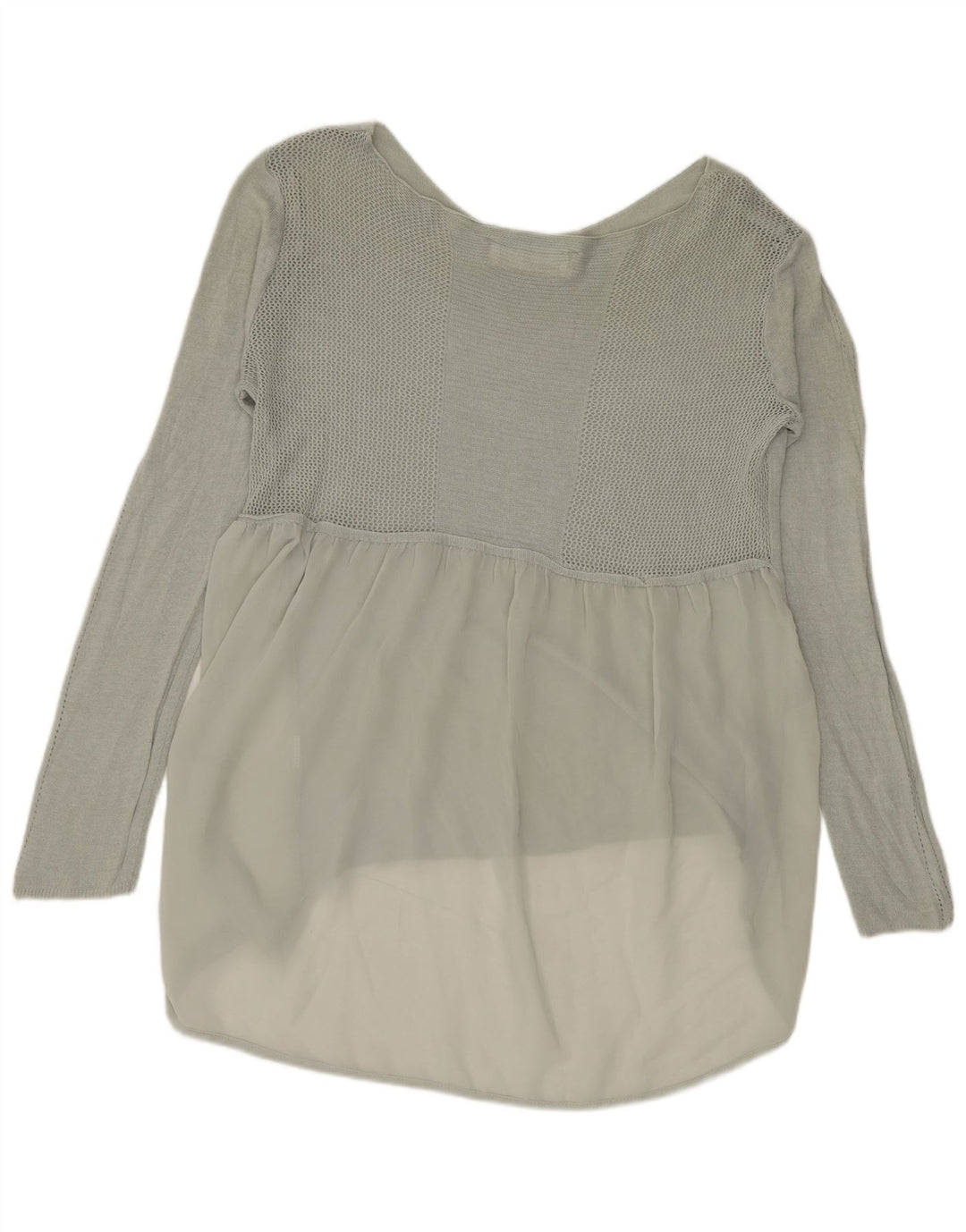 Zara Blusa Feminina Top UK 14 Grande Verde