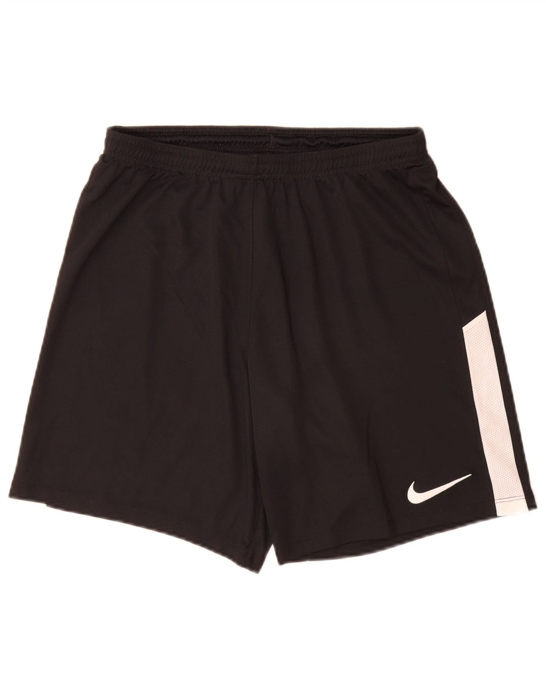 Shorts esportivos masculinos Nike Dri Fit médio preto colorblock poliéster