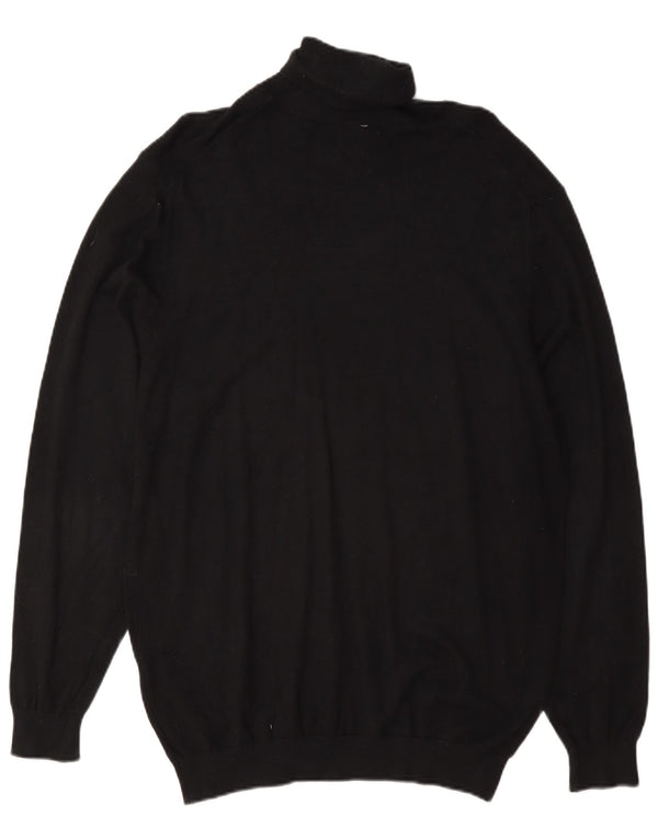 Suéter masculino Zara com gola redonda e viscose preta grande
