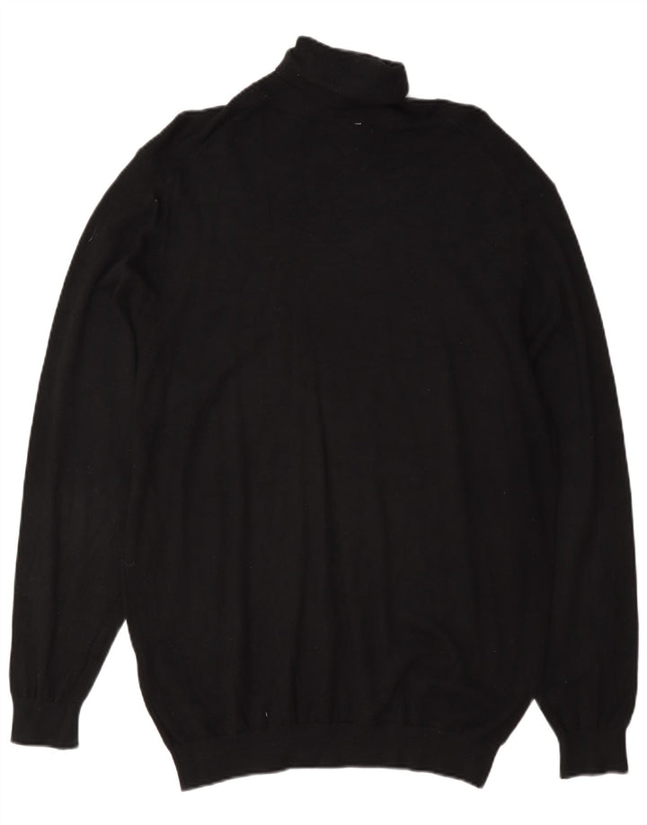 Suéter masculino Zara com gola redonda e viscose preta grande