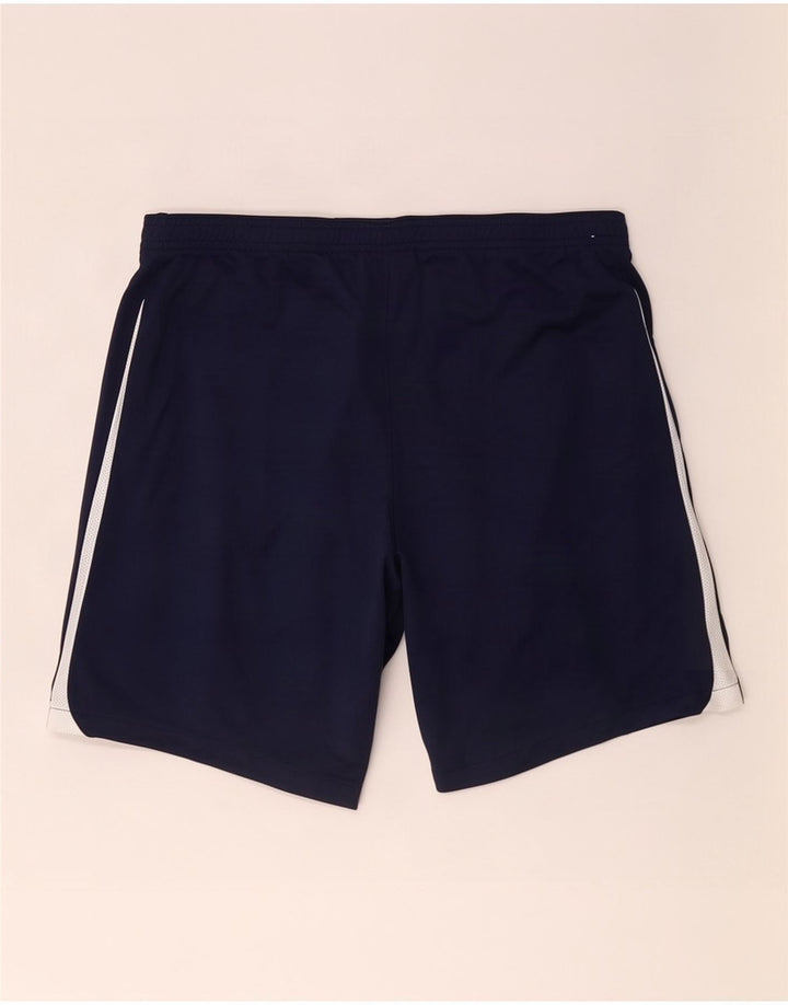 Shorts esportivos masculinos Nike Slim Fit grande poliéster colorblock azul marinho