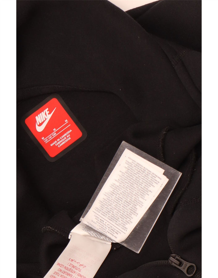 Suéter Nike Boys Zip com capuz 10-11 anos médio preto algodão