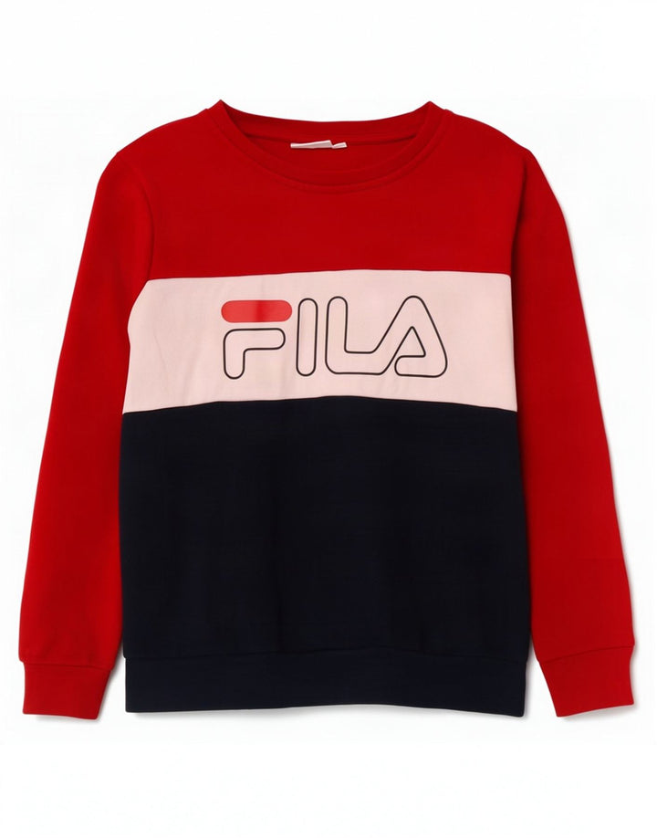 Moletom feminino Fila Jumper UK 14 médio multicolorido colorblock