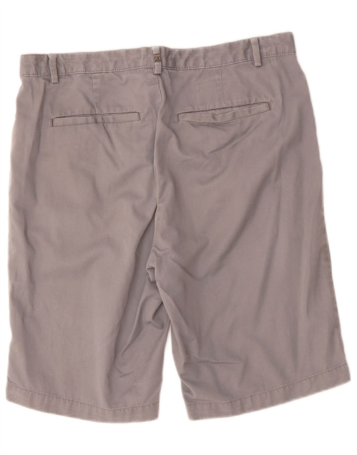 CALVIN KLEIN Mens Chino Shorts W30 Algodão Cinza Médio