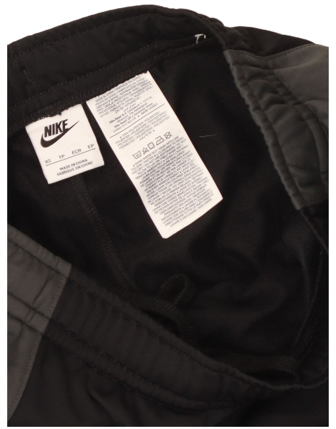 Calça de treino masculina Nike Joggers XS preto colorblock poliéster