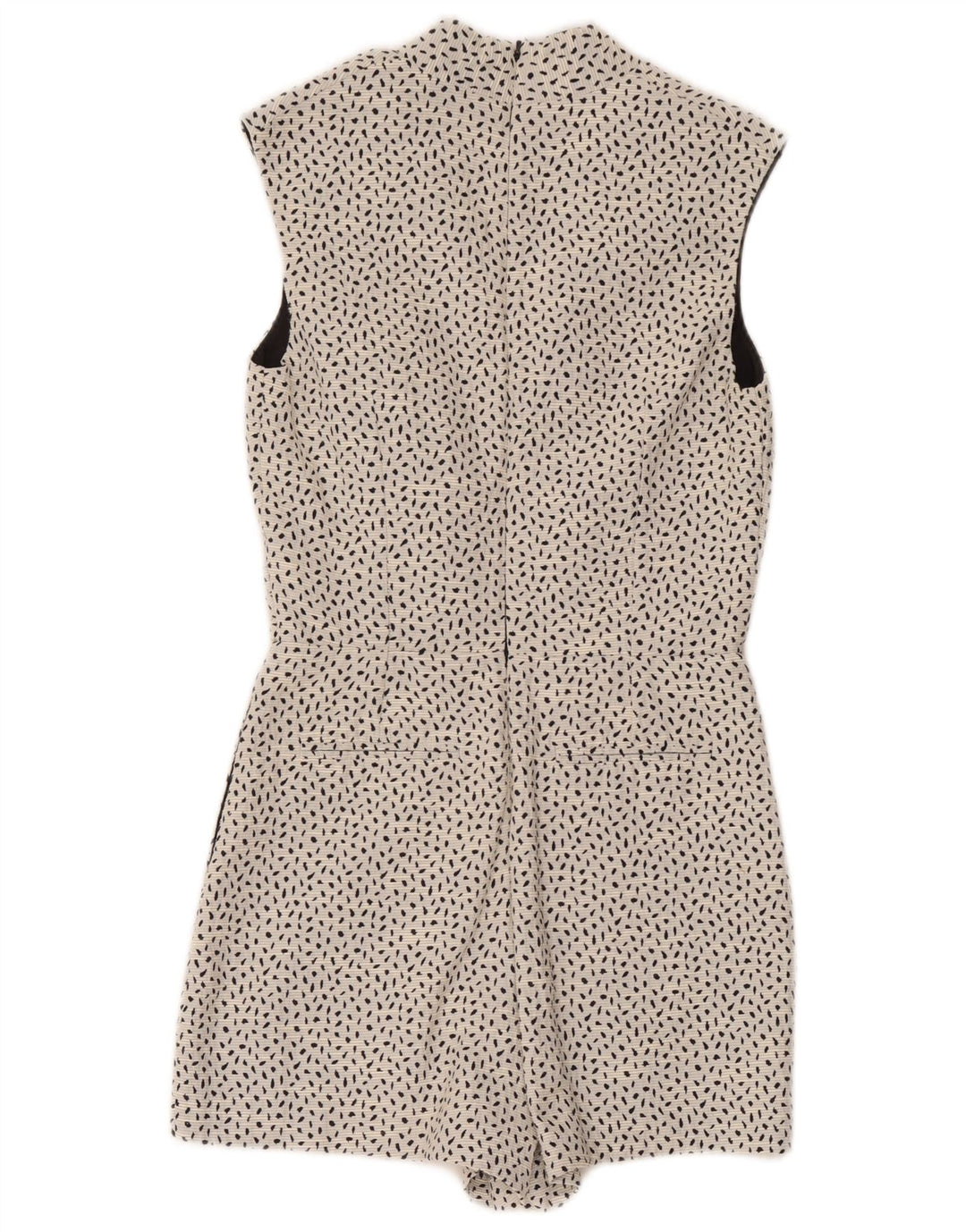 Macacão feminino Reiss UK 8 pequeno algodão manchado branco