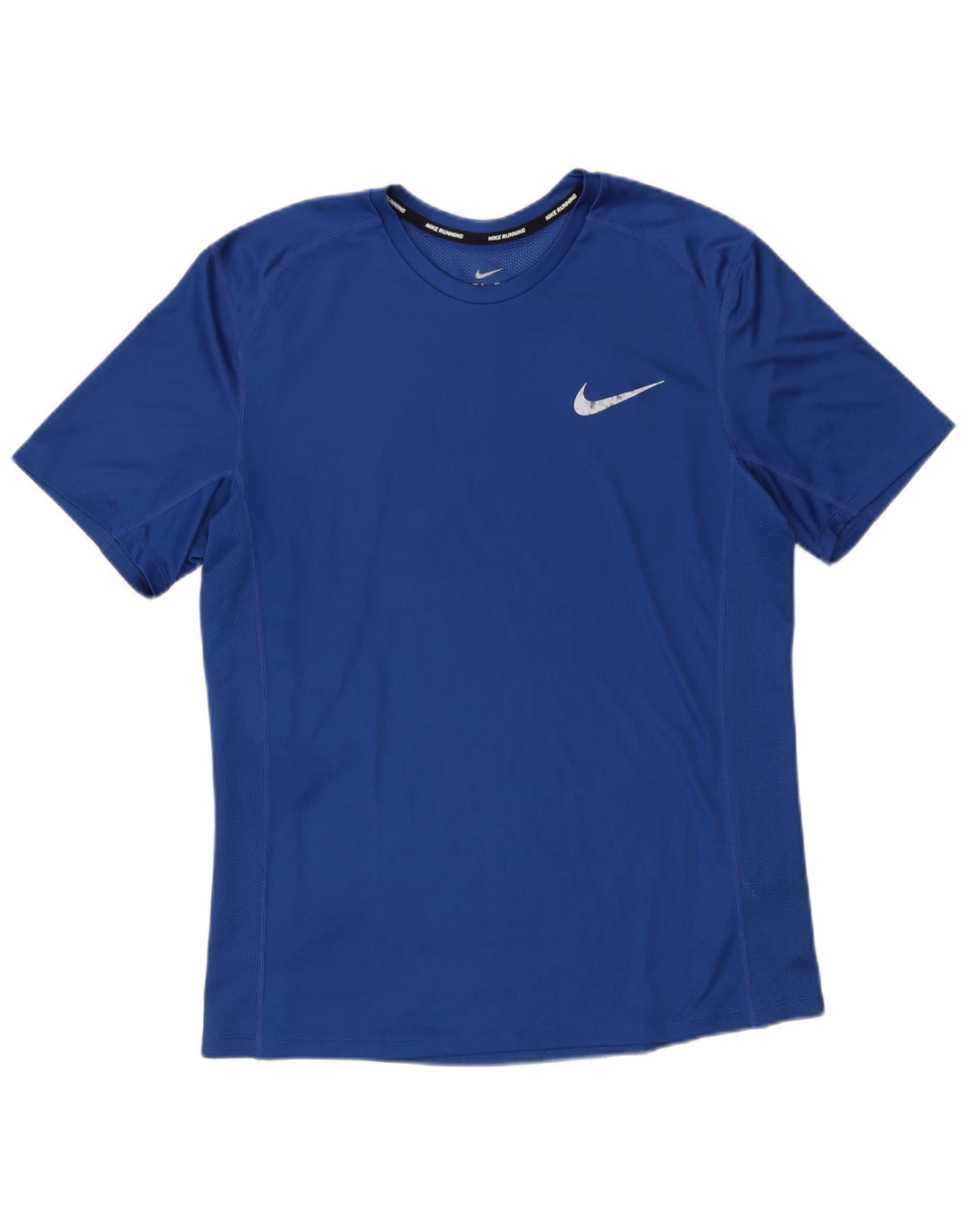 Nike Mens Dri Fit Camiseta Top Médio Azul Poliéster