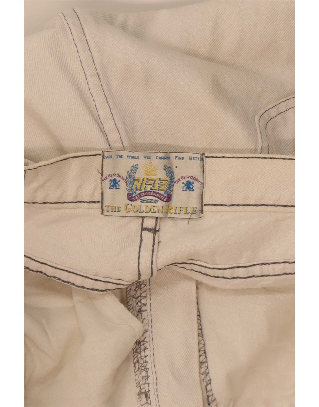 Rifle Masculino Cônico Jeans W34 L29 Branco
