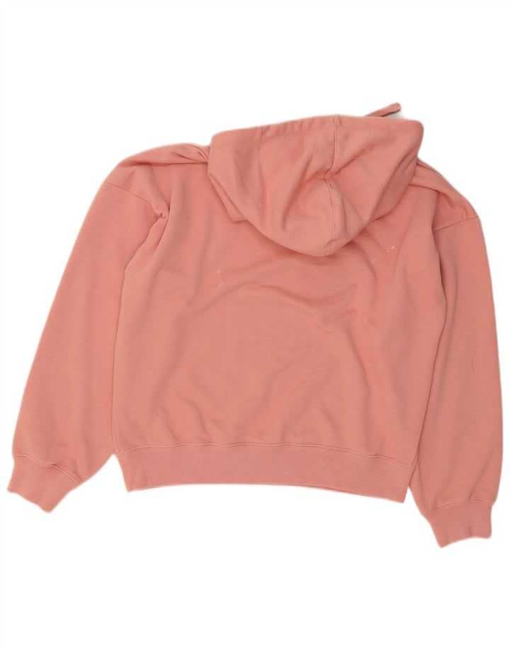 CHAMPION Suéter feminino com capuz grande e gráfico UK 14 rosa médio