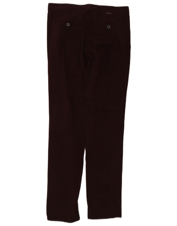Calça Chino Masculina Slim Massimo Dutti W32 L33 Algodão Borgonha
