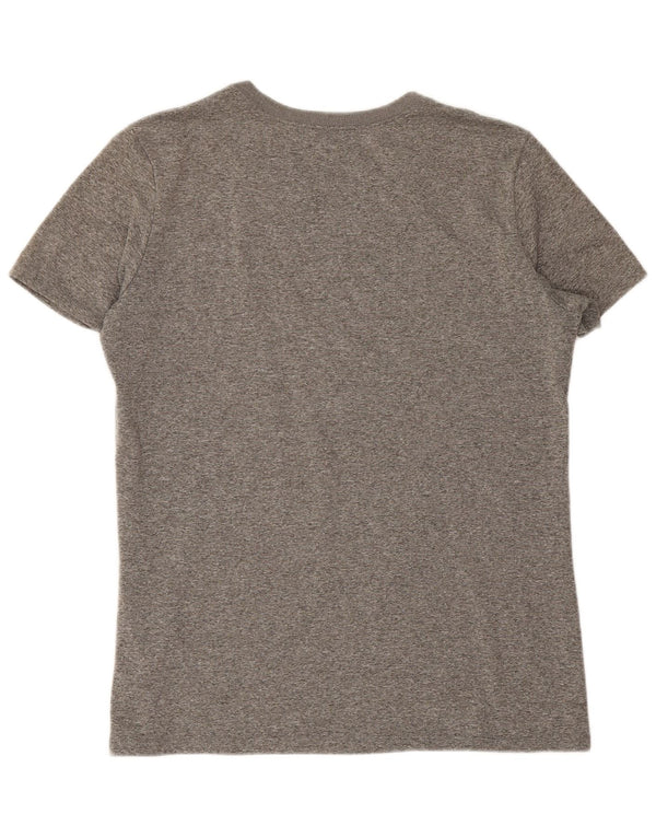 Camiseta Nike Feminina Dri Fit Graphic Top UK 14 Cinza Médio