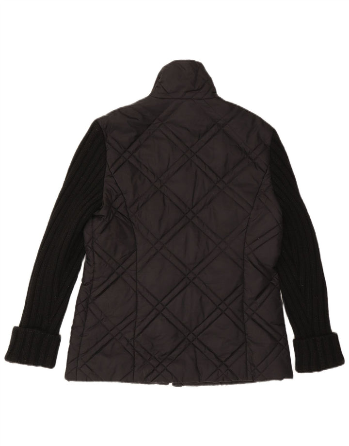 Jaqueta acolchoada feminina Max & Co. UK 10 pequena poliamida preta