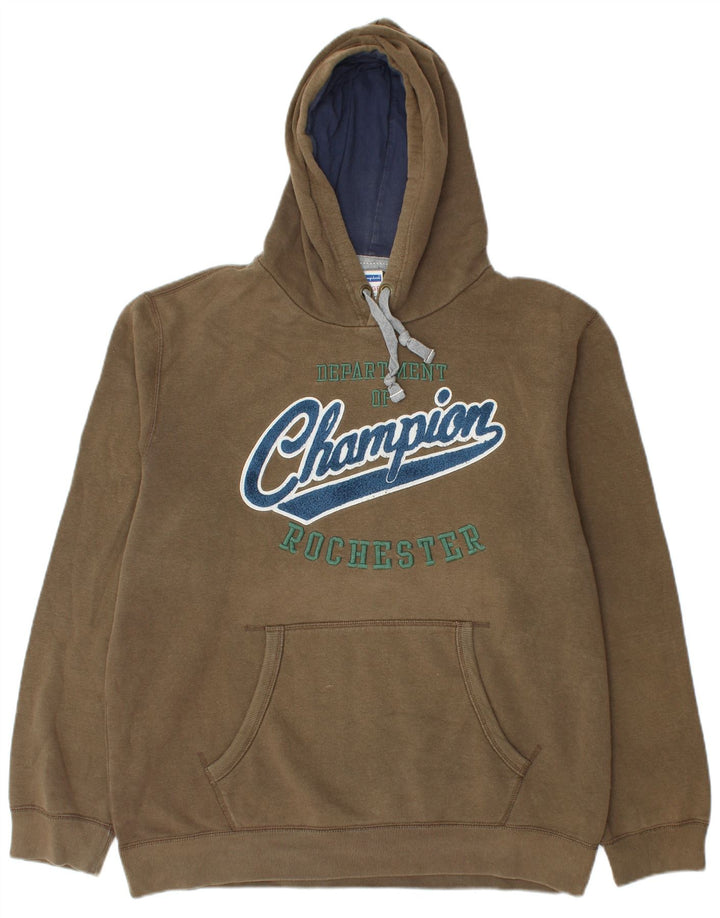 CHAMPION Masculino Rochester Graphic moletom com capuz XL algodão cáqui
