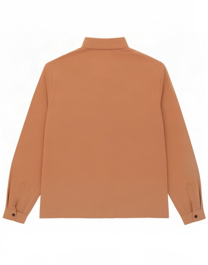 Blusa camisa feminina Alberto Aspesi IT 42 seda marrom médio