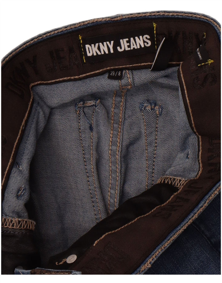 Jeans skinny feminino Dkny EUA 8 médio W29 L29 azul