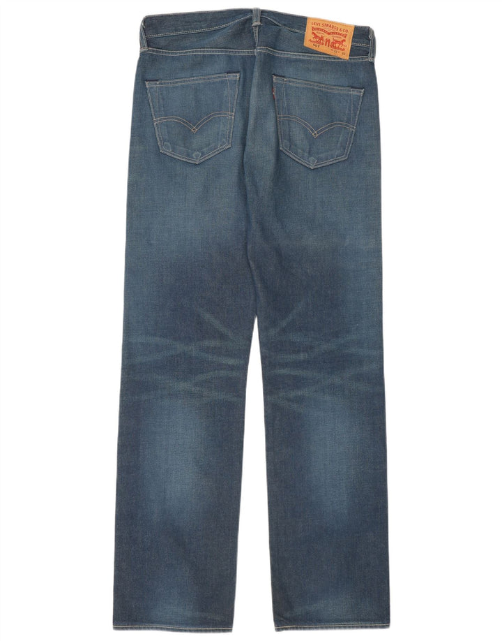 Levi's Masculino 501 Straight Jeans W32 L32 Azul Algodão