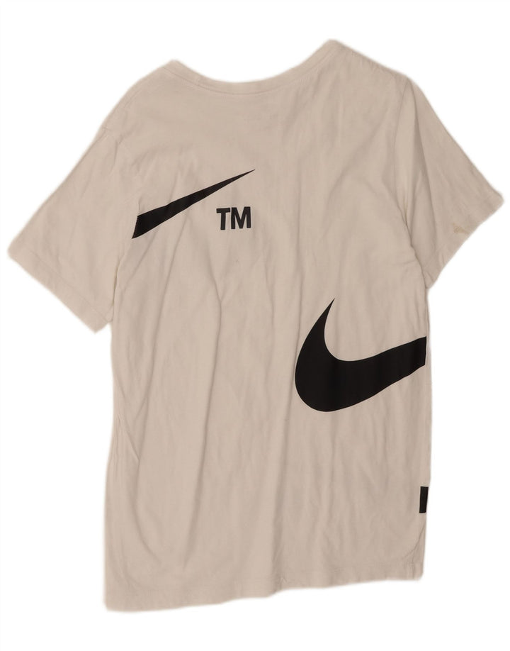 Camiseta gráfica masculina NIKE Top médio branco