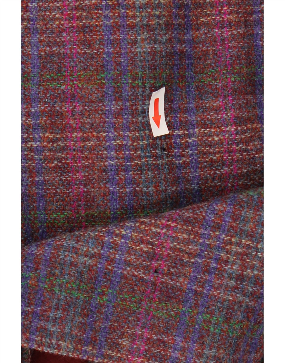 Saia midi feminina Pitlochry Reino Unido 14 médio W30 lã xadrez multicolorida