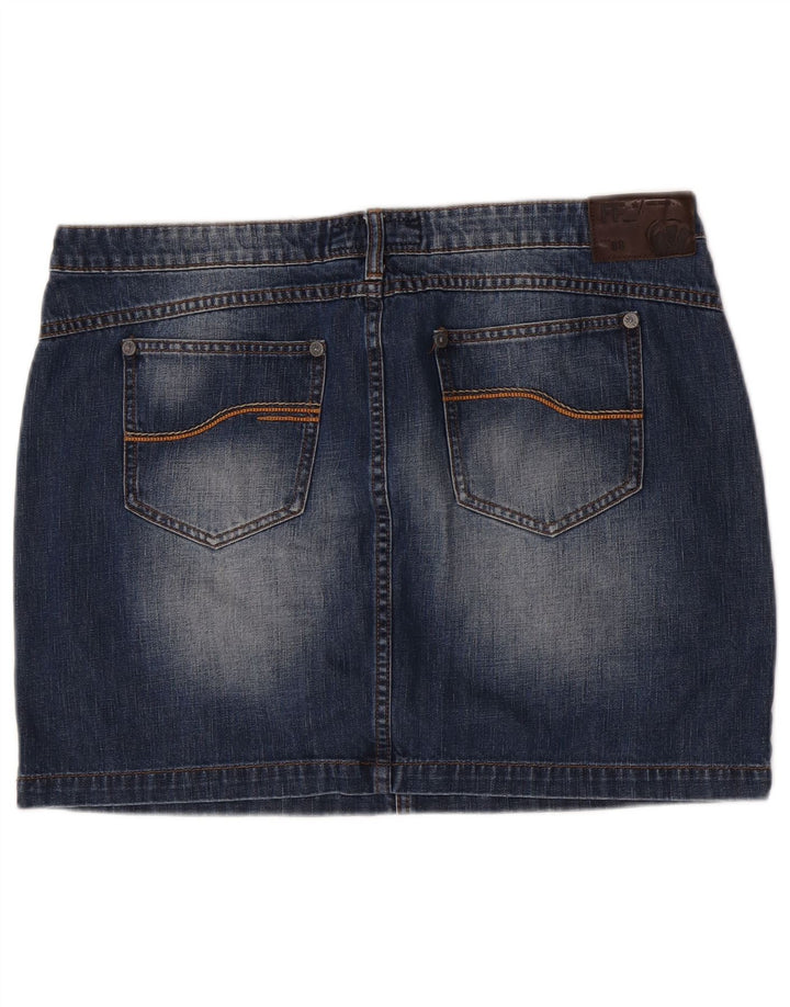 Mini saia cargo feminina Fat Face jeans W36 XL algodão azul