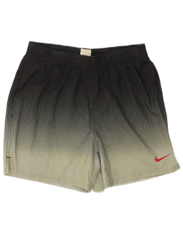 Shorts esportivos masculinos Nike médio cinza colorblock