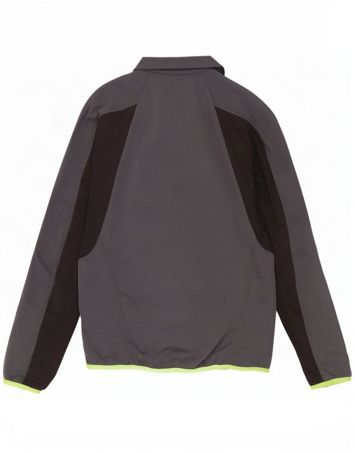 Brugi Mens Treino Top Jaqueta Poliéster Colourblock Cinza Médio