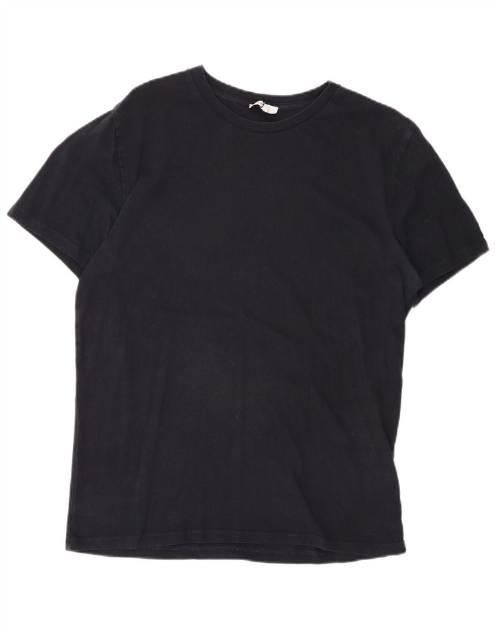 Camiseta masculina Reiss Top grande de algodão preto