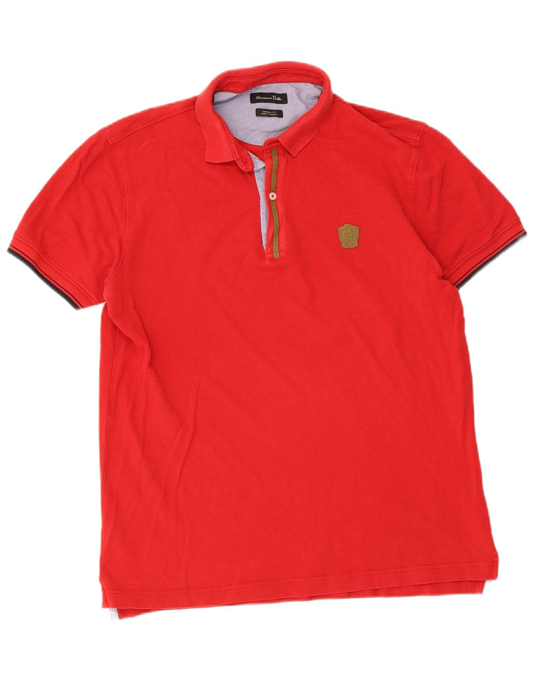 Camisa polo masculina Massimo Dutti casual fit grande vermelha