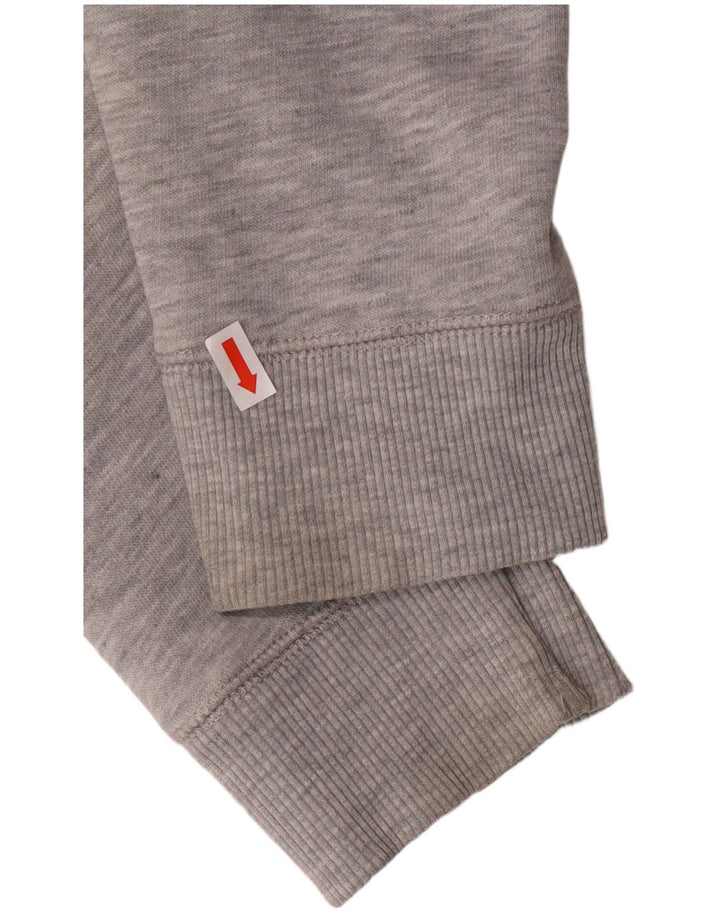 Suéter masculino TOMMY HILFIGER com capuz e zíper regular cinza médio manchado