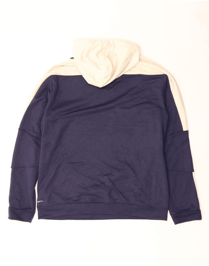 PUMA moletom com capuz masculino grande bloco colorido azul marinho