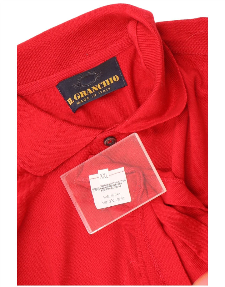 Camisa polo masculina de manga comprida Il Granchio 2XL vermelha