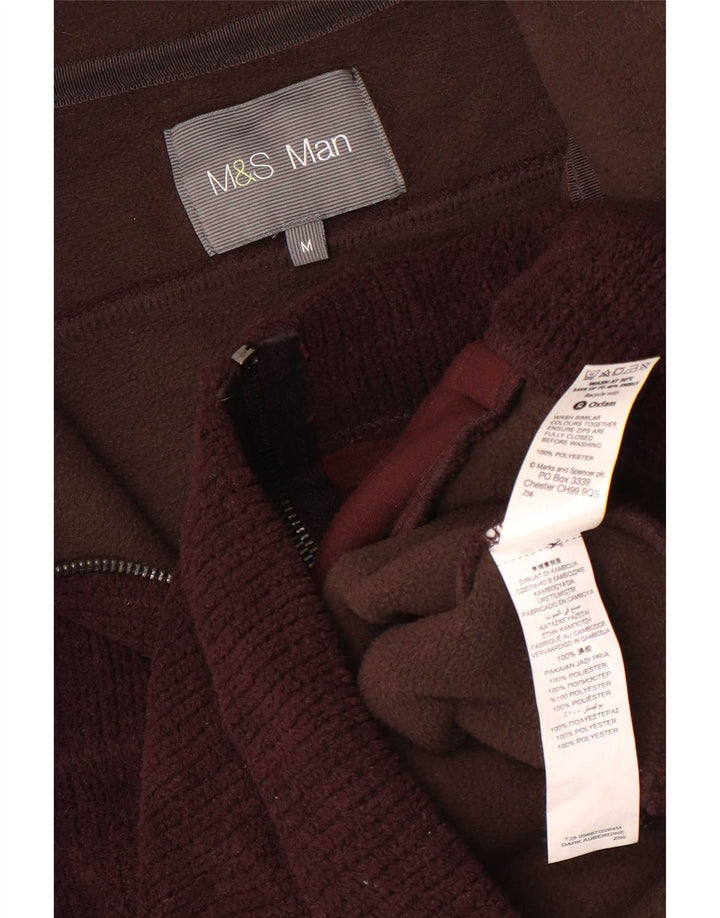 Jaqueta de lã masculina Marks & Spencer UK 38 poliéster marrom médio