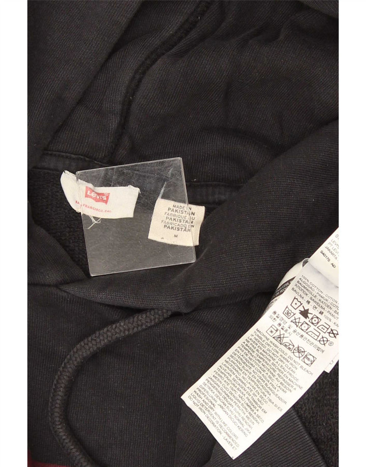 Moletom com capuz gráfico masculino Levi's médio preto algodão