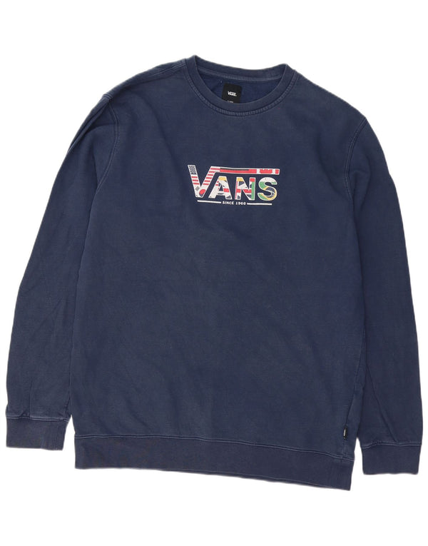 Vans Mens Graphic Moletom Jumper XL Azul Marinho Algodão