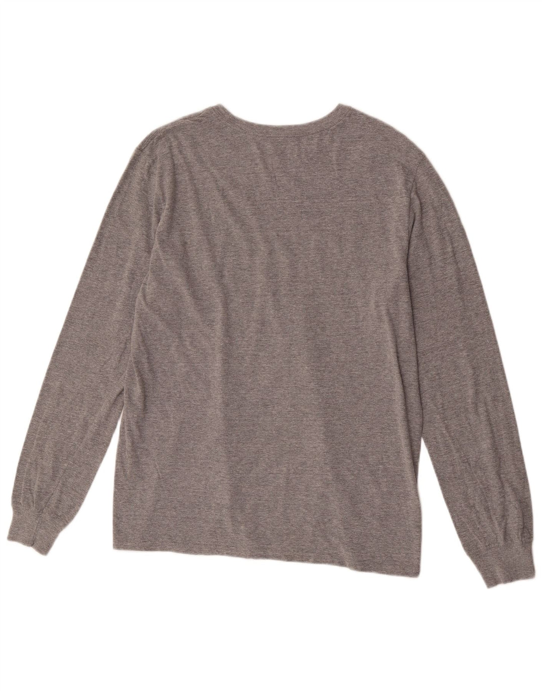 Top gráfico masculino Nike Athletic Cut manga comprida grande algodão cinza