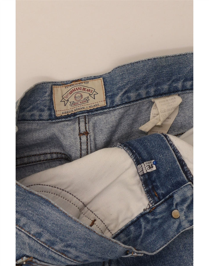 ARMANI Jeans retos femininos W34 L31 algodão azul