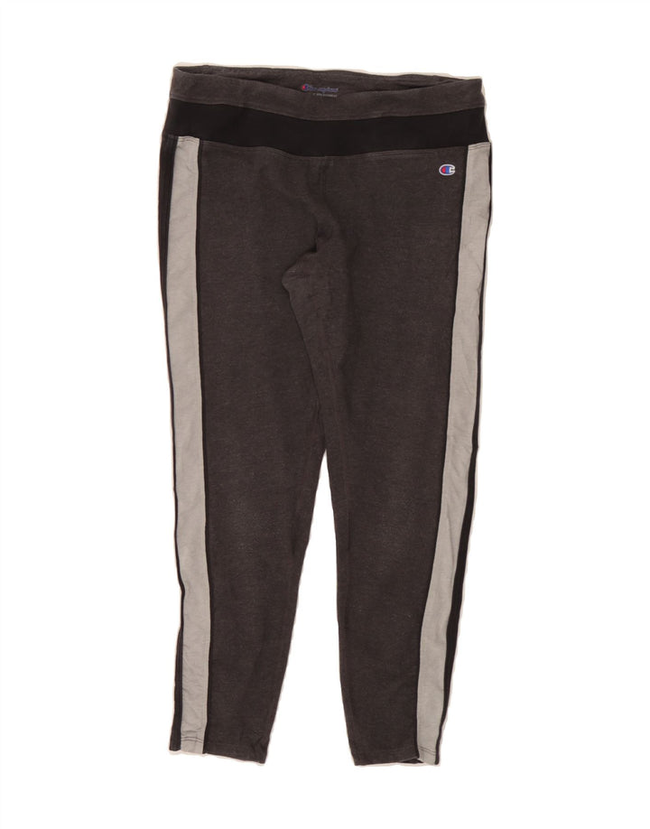 CHAMPION Womens Leggings UK 14 Large Grey Colourblock Vintage Champion and Second-Hand Champion from Messina Hembry 