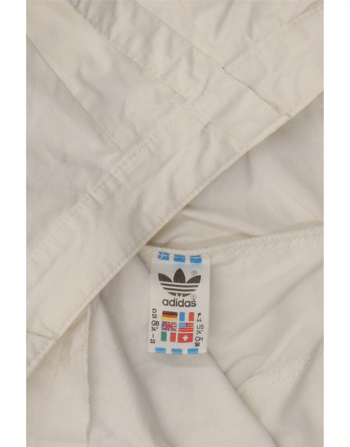 ADIDAS Womens Chino Shorts W34 Large White Cotton Vintage Adidas and Second-Hand Adidas from Messina Hembry 