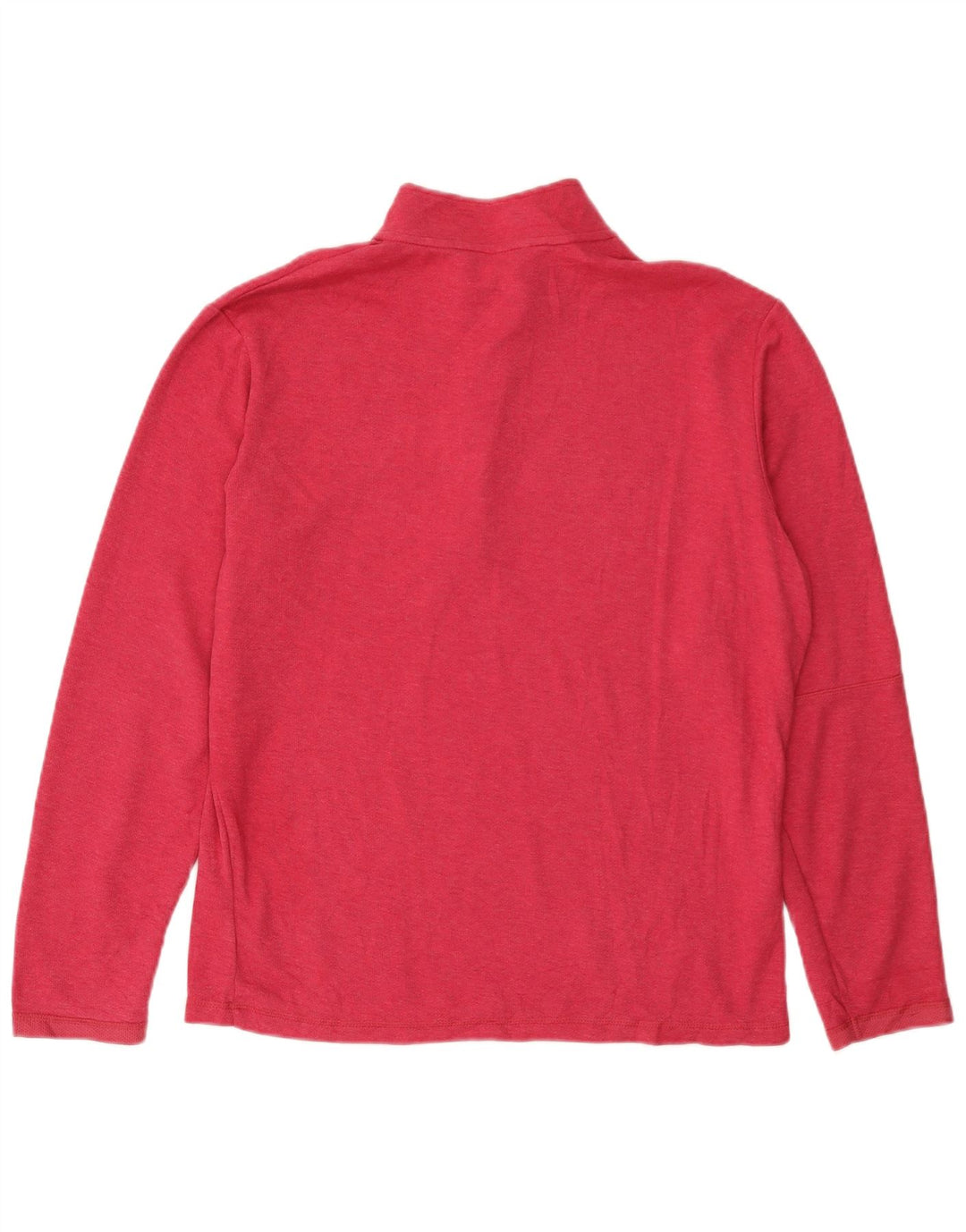 ADIDAS Mens Zip Neck Pullover Treino Top Médio Algodão Rosa