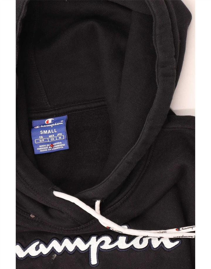 Champion masculino gráfico regular fit moletom com capuz pequeno preto