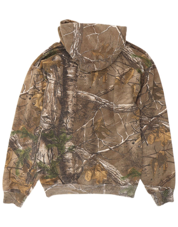 Suéter com capuz Russell Athletic masculino médio cáqui algodão camuflado