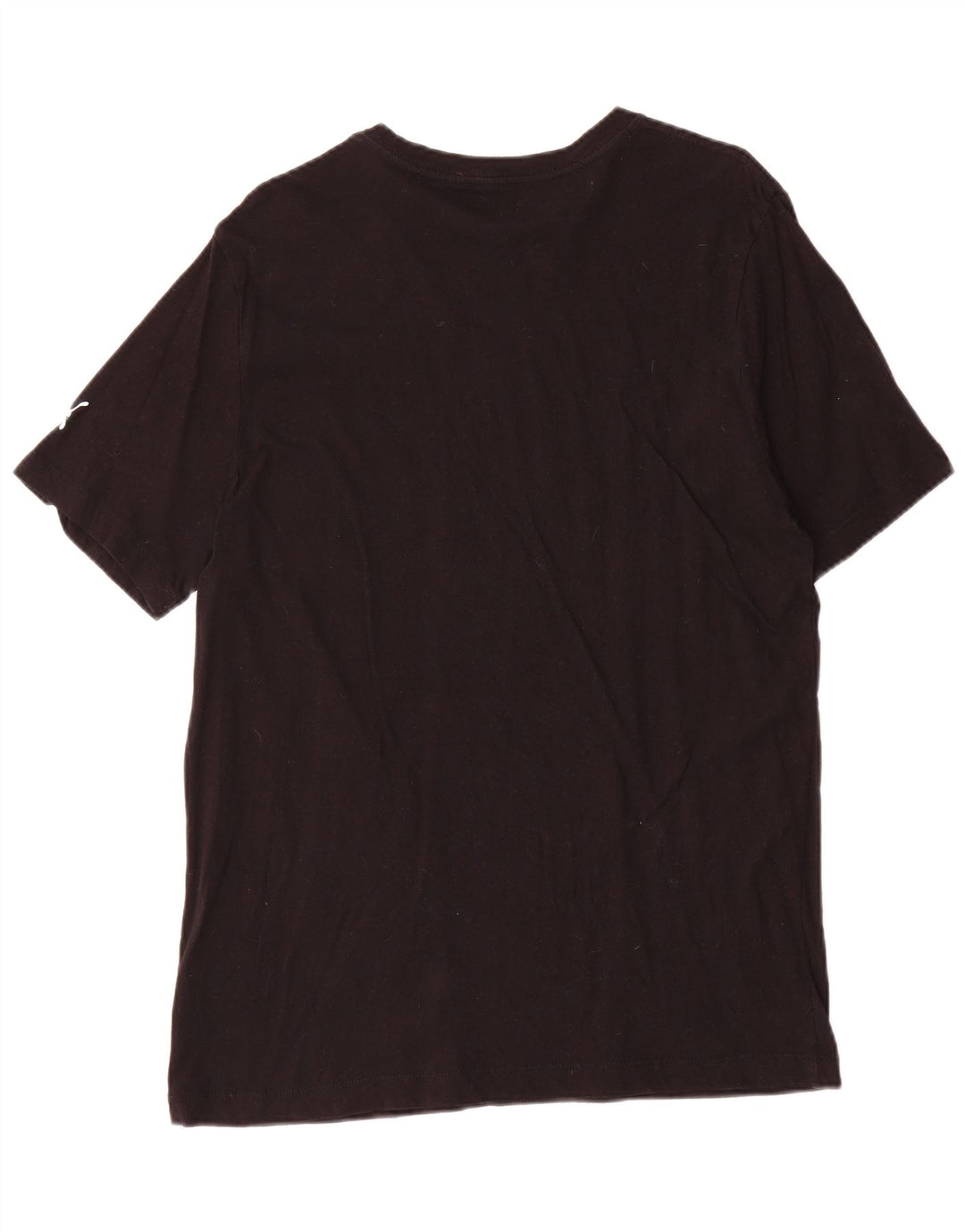 Puma Mens Graphic T-Shirt Top Grande Algodão Preto