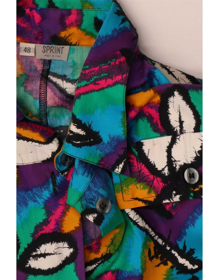 Vestido feminino vintage com estampa abstrata IT 48 XL multicolorido