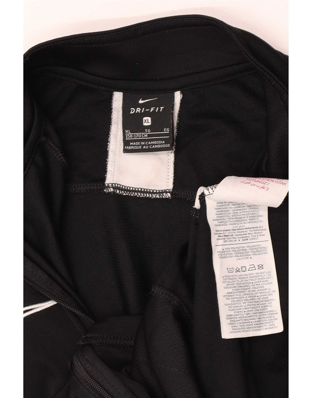 Jaqueta Nike Boys Tracksuit Top 13-14 Anos XL Preto Colorblock Poliéster