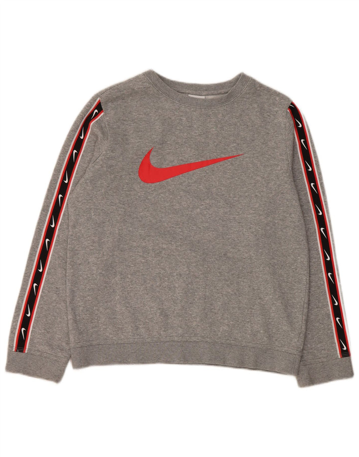 Moletom gráfico Nike Boys Jumper 12-13 anos grande cinza colorblock