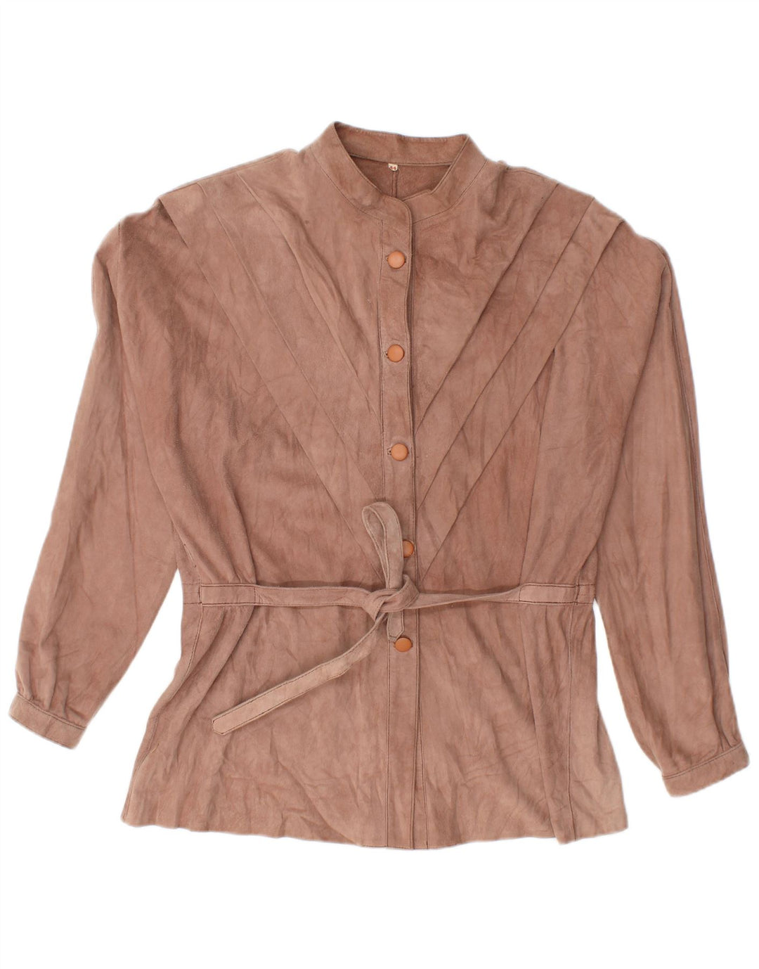 Blusa feminina VINTAGE camurça camurça EU 44 XL marrom