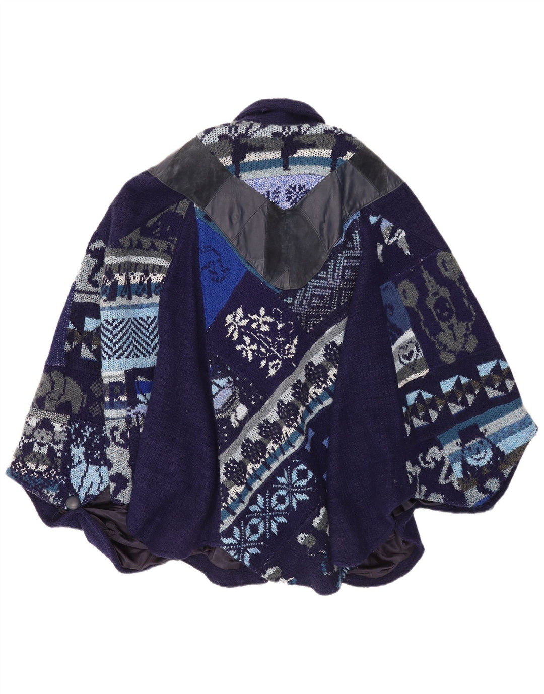 Casaco feminino Tauros Creation tamanho único azul marinho Fair Isle