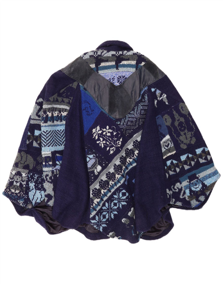 Casaco feminino Tauros Creation tamanho único azul marinho Fair Isle