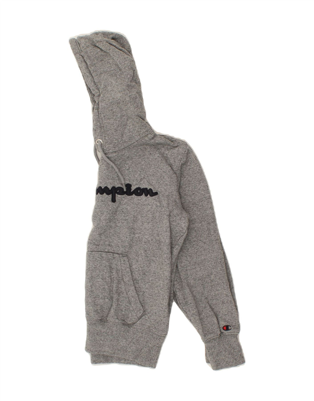 CHAMPION Womens Graphic Hoodie Jumper UK 6 XS Grey Cotton Vintage Champion and Second-Hand Champion from Messina Hembry 