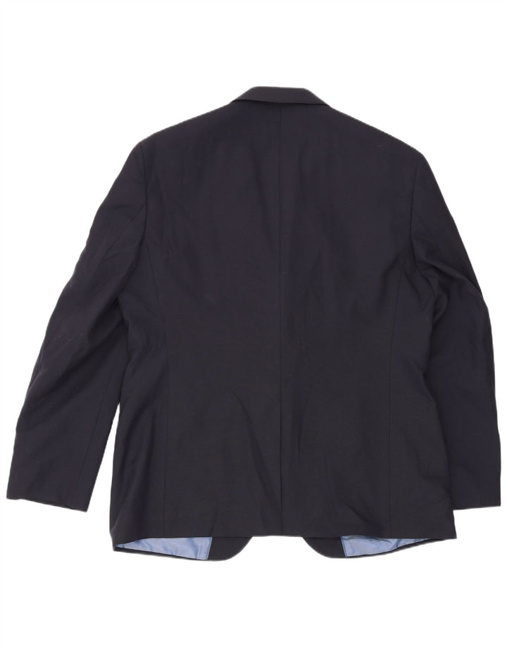 Jaqueta blazer masculina Marks & Spencer Autograph 2 botões Reino Unido 42 grande azul marinho